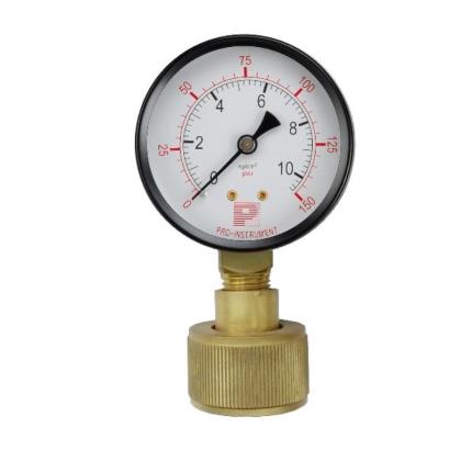Manómetro de presión de agua para control de fugas en forma de
