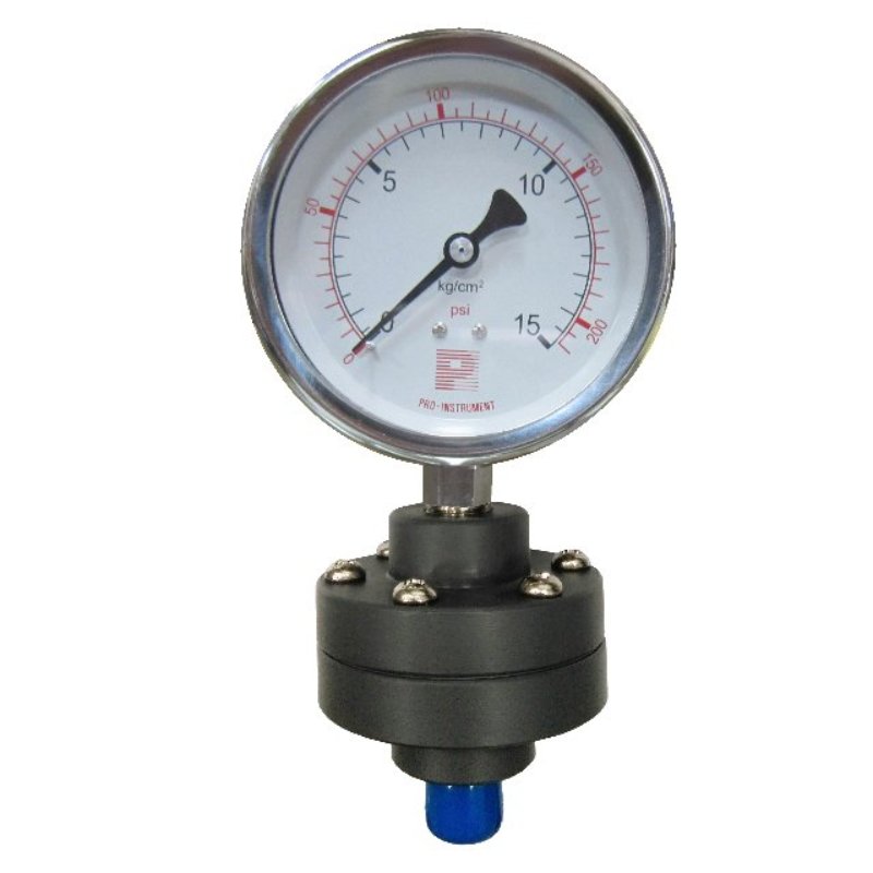 Diaphragm seal pressure gauge (PVC)