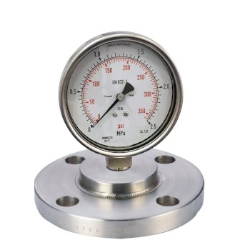 Diaphragm seal pressure gauge