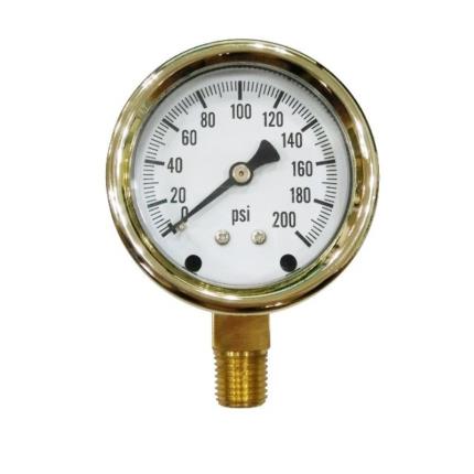 Cast brass pressure gauge