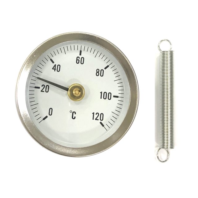 pipe thermometer with spring