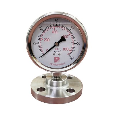 Diaphragm seal pressure gauge