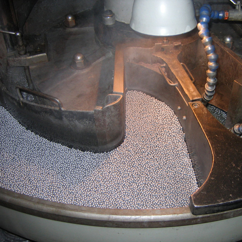 Steel ball grinding