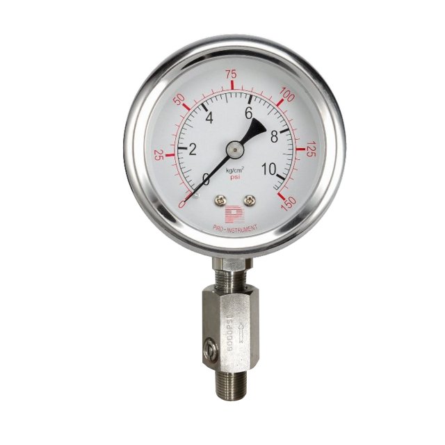 pressure gauge with snubber